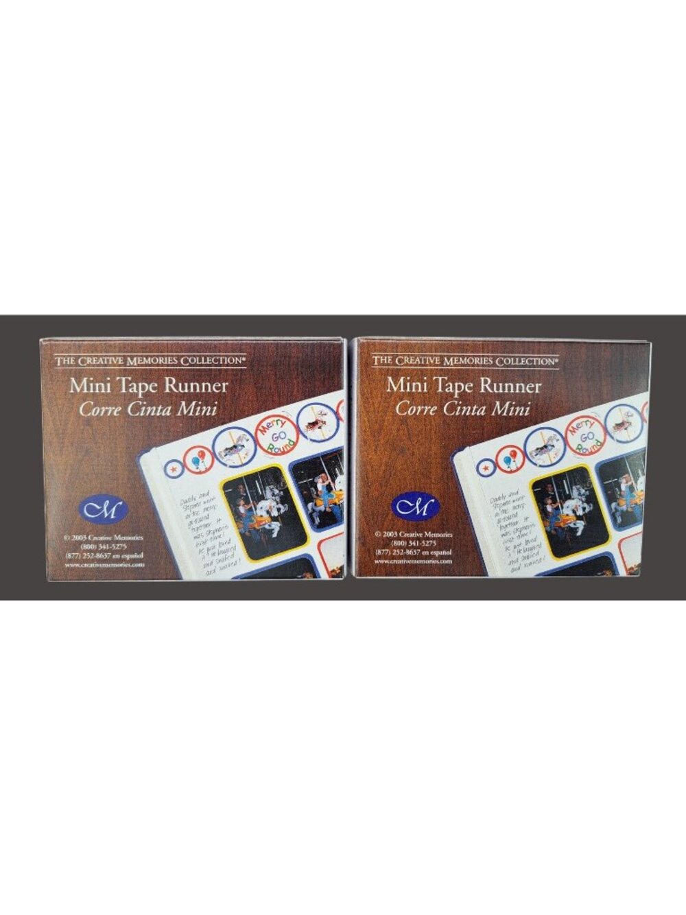 Creative Memories Mini Tape Runner 20' Refillable Dispenser Adhesive Lot Of 2